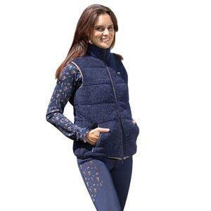 Hy Womens/Ladies Elevate Country Teddy Fleece Vest / Navy